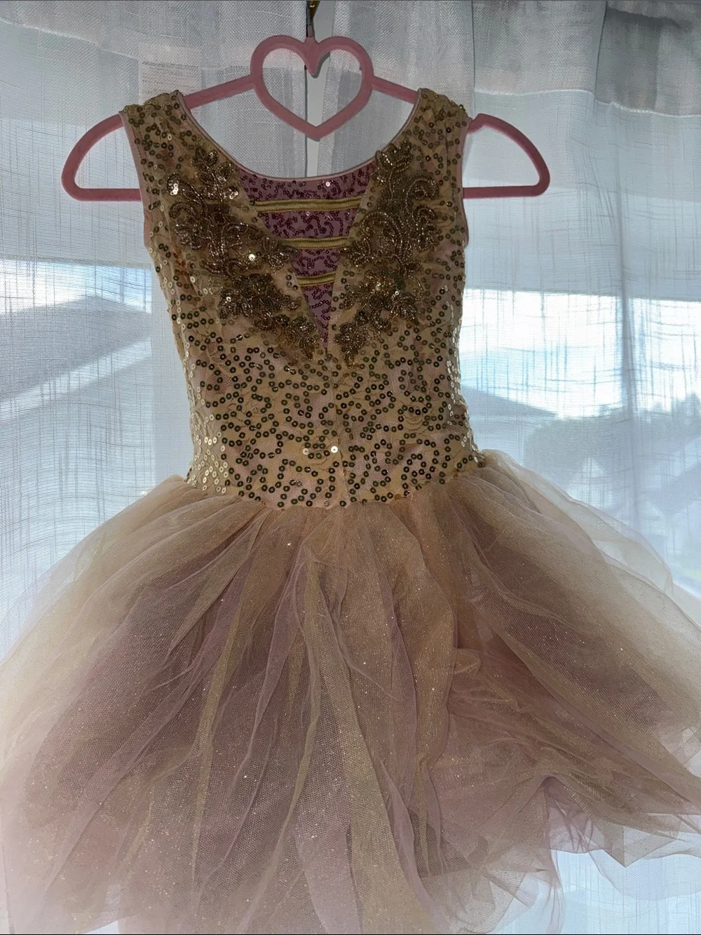 Weissman Gold and Pink Sparkle Tutu Dance Costume